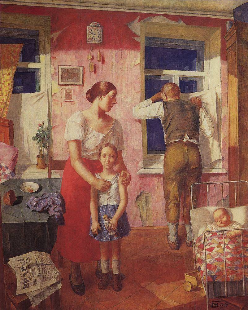 К. С. Петров-Водкин. 1919 год. Тревога. 1934