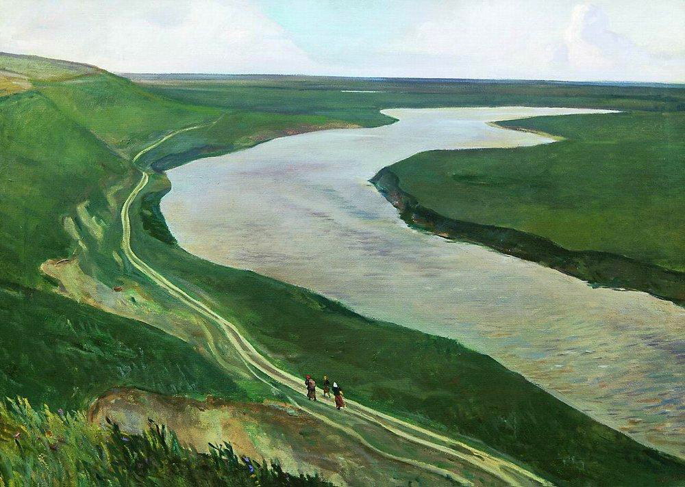 Александр Дейнека. Под Курском. Река Тускарь. 1945